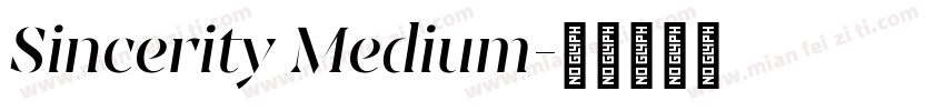 Sincerity Medium字体转换
